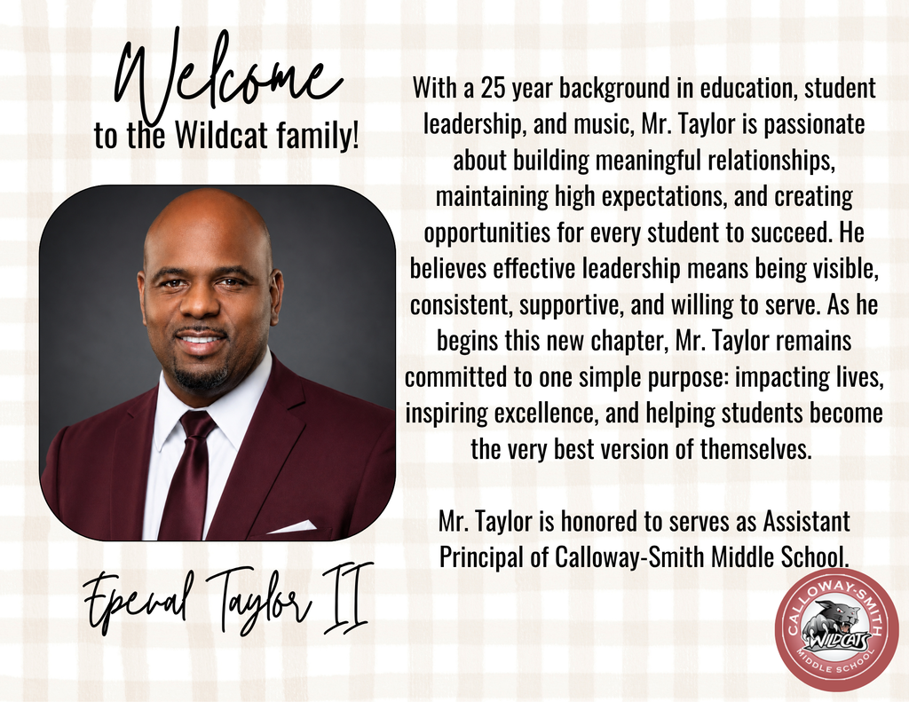 An image of Mr. Taylor is shown along with a statement regarding his educational experience and beliefs. In the picture, Mr. Taylor is wearing maroon blazer and maroon tie.