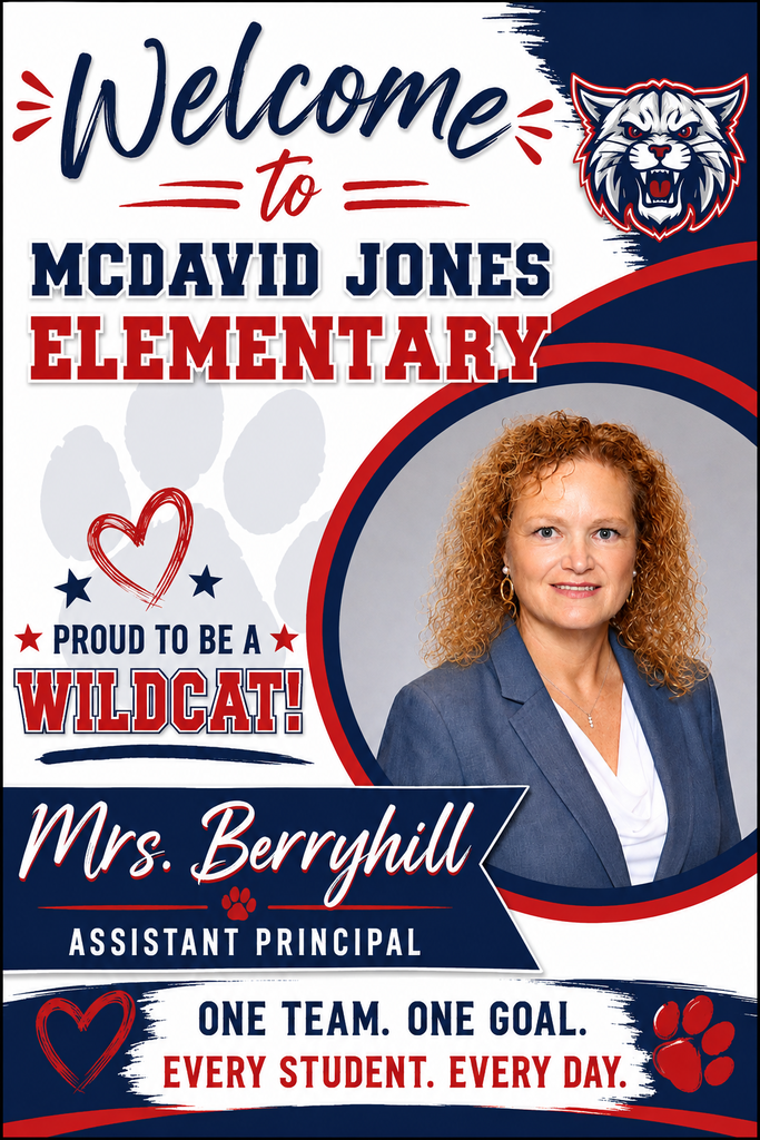 Please join us by giving a warm WILDCAT welcome to Mrs. Berryhill. She will be joining our administrative team and we are so glad to have her.