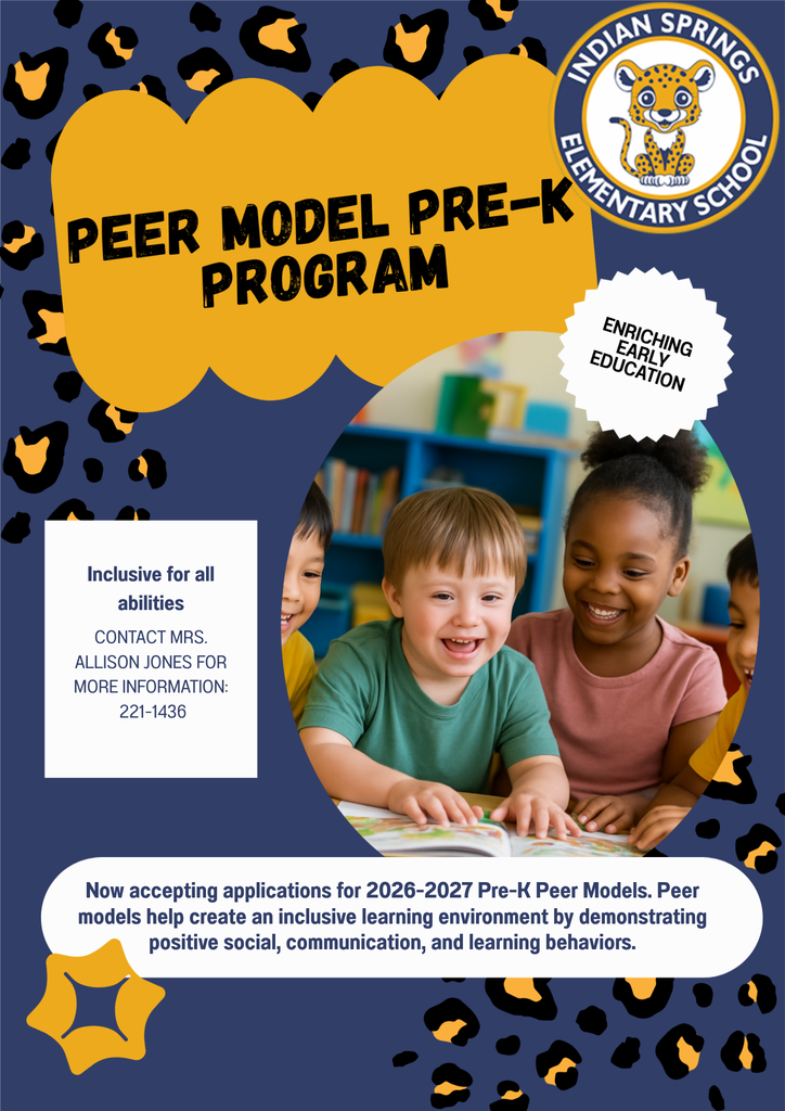 Accepting applications for the 2026-2027 Peer Model PreK program. Please contact Allison Jones at (251) 221-1436 for more information.