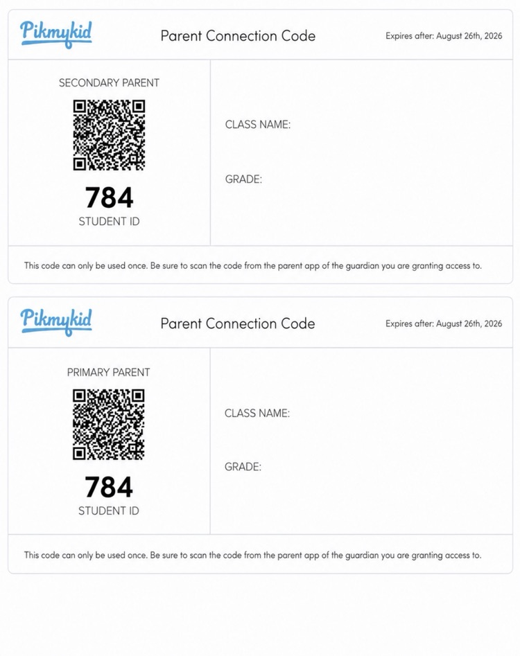 Parent Connection Code