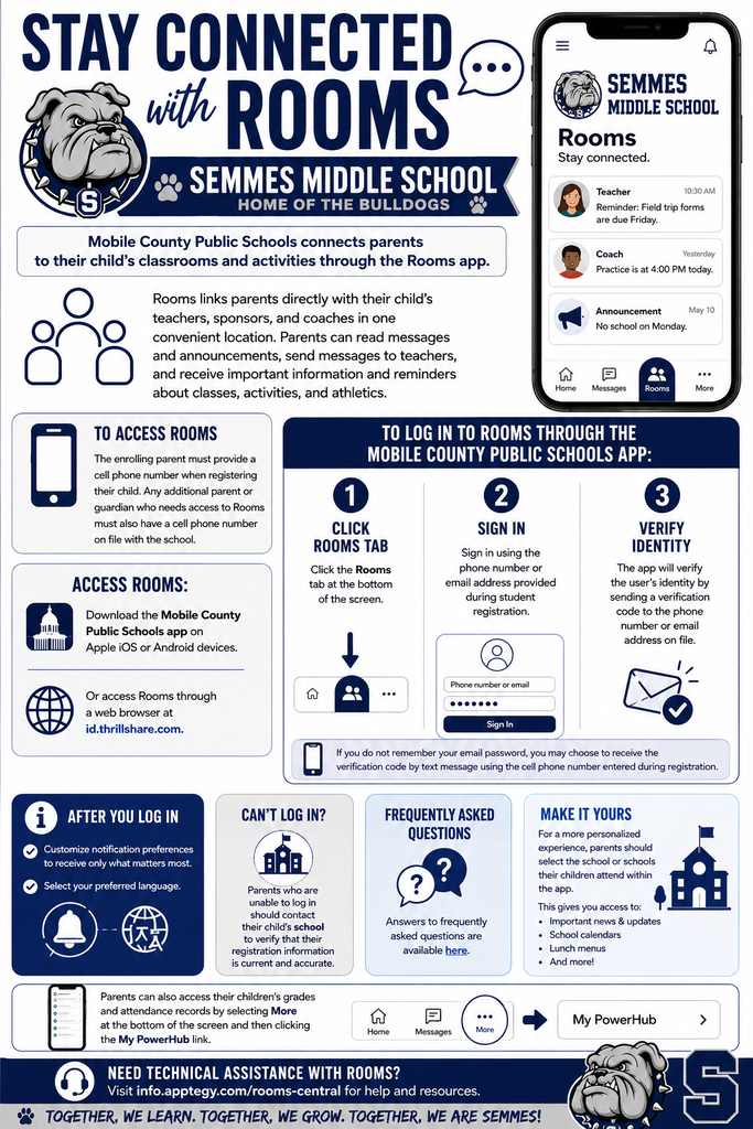 Stay Connected with Rooms Infographic - advice for logging into Rooms