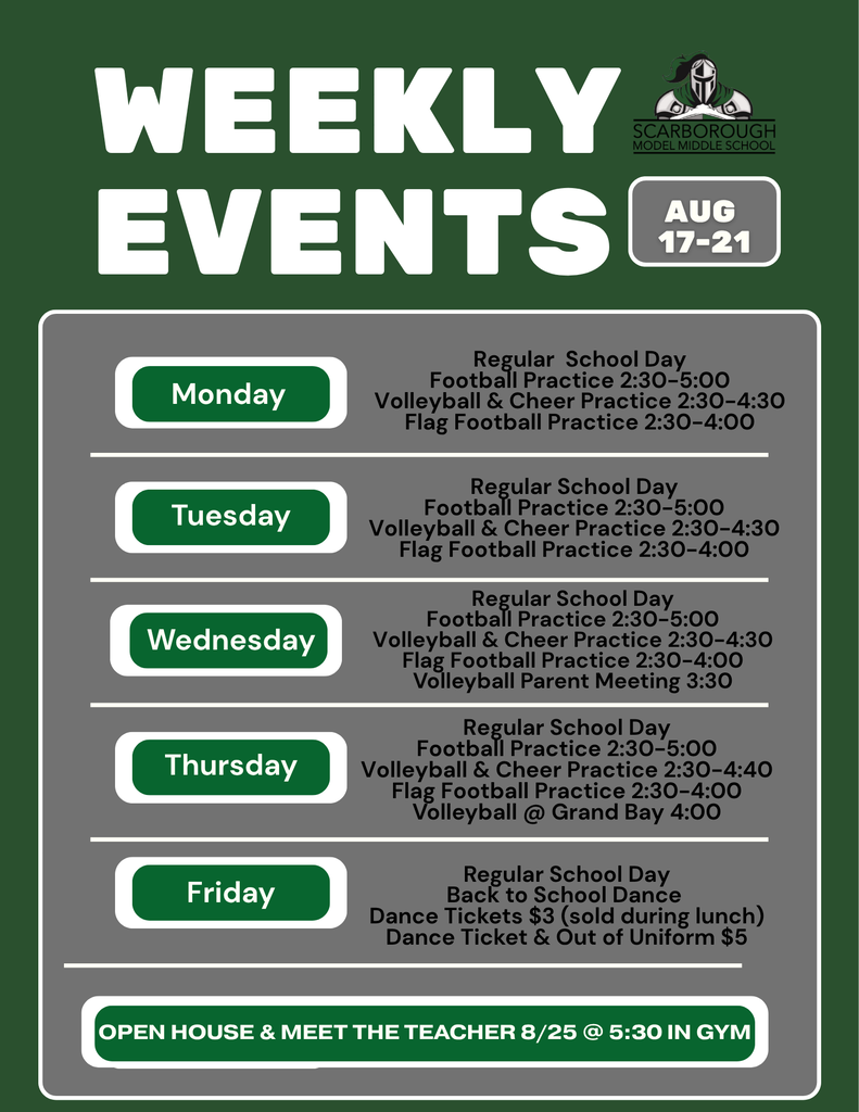 weekly schedule