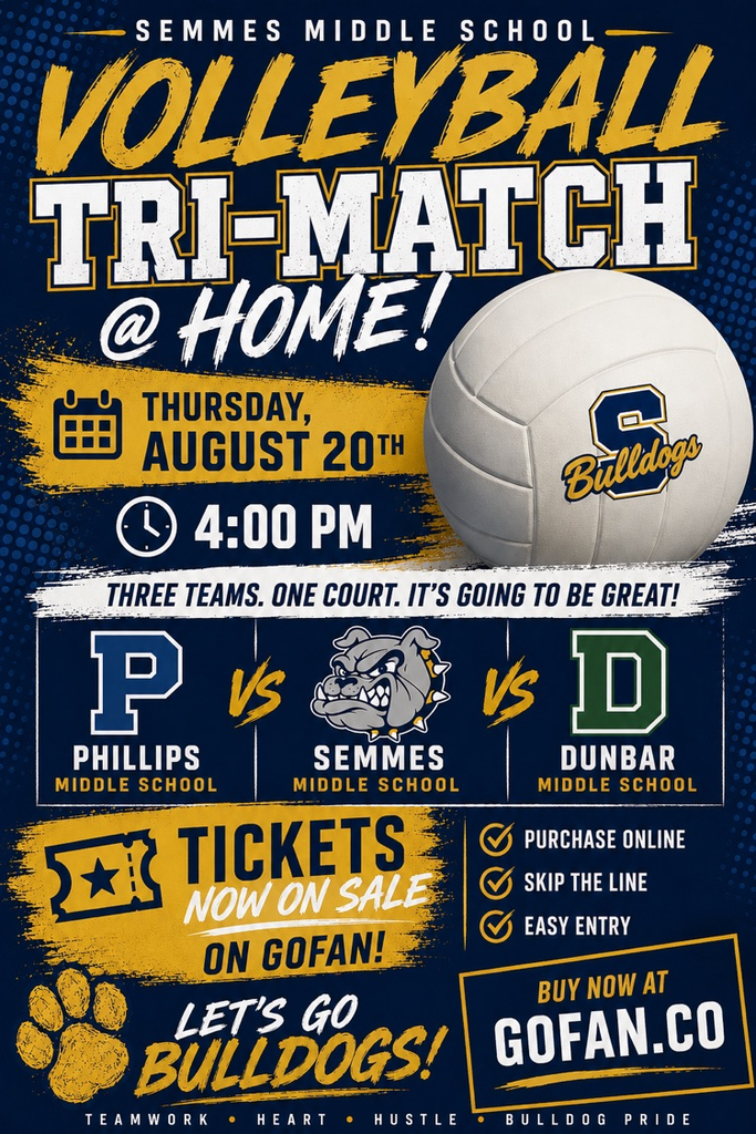 Bulldogs Game Day Aug 10 for Volleyball trimatch