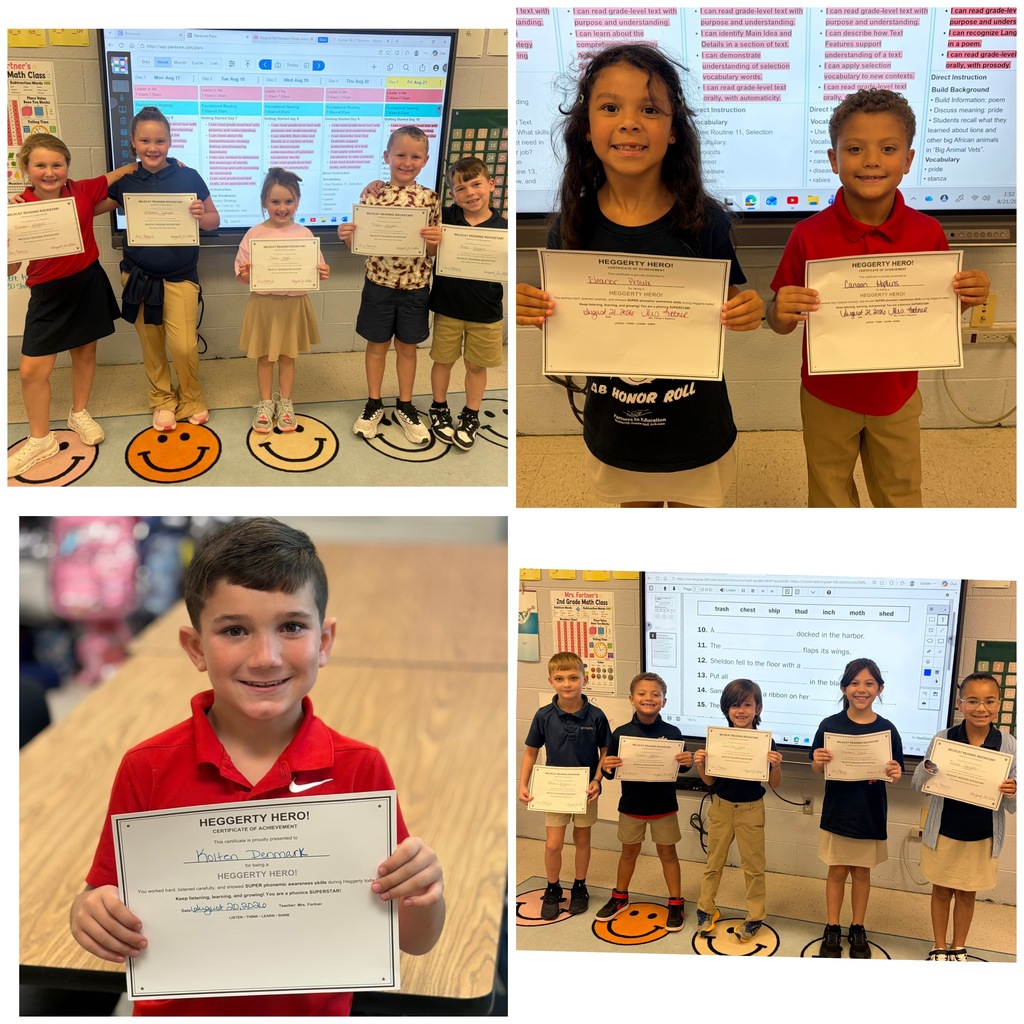 🌟 Mrs. Fortner’s Class Spotlight! 🌟 In our classroom, we love celebrating hard work and growing confidence! ❤️💙 Our Wildcat Reading Rockstars ⭐📚 and Heggerty Heroes 🦸♀️🦸♂️ are recognized for their outstanding effort and performance. These special shout-outs aren’t just about academics—they’re about helping our students see just how capable they are and encouraging them to keep shining! 🐾 Work hard. Believe in yourself. Be proud of your growth! ❤️💙