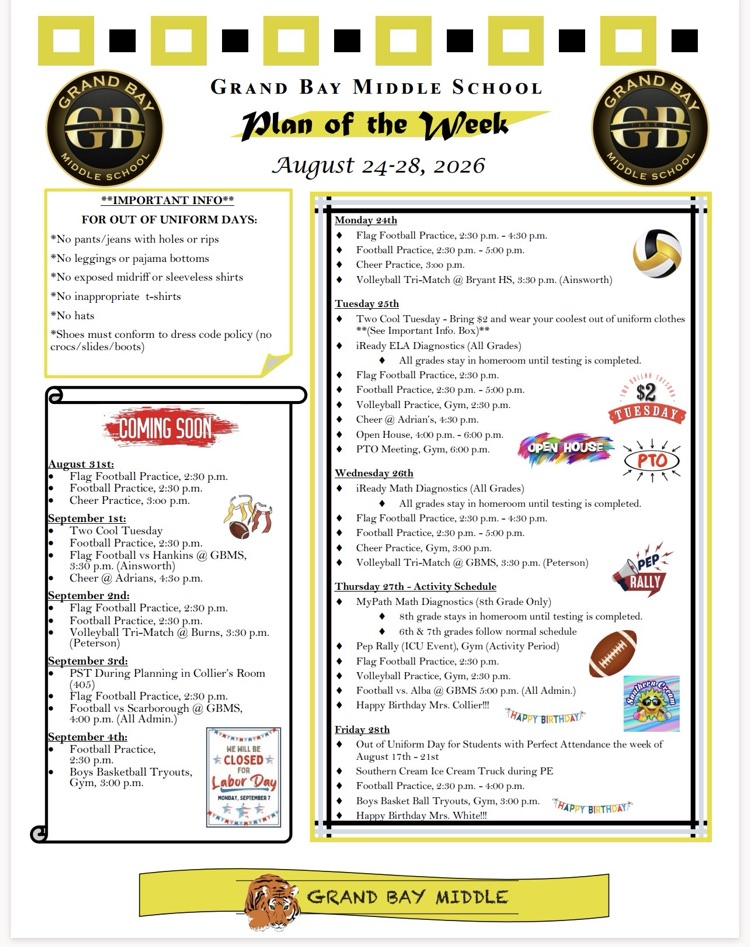 plan of the week