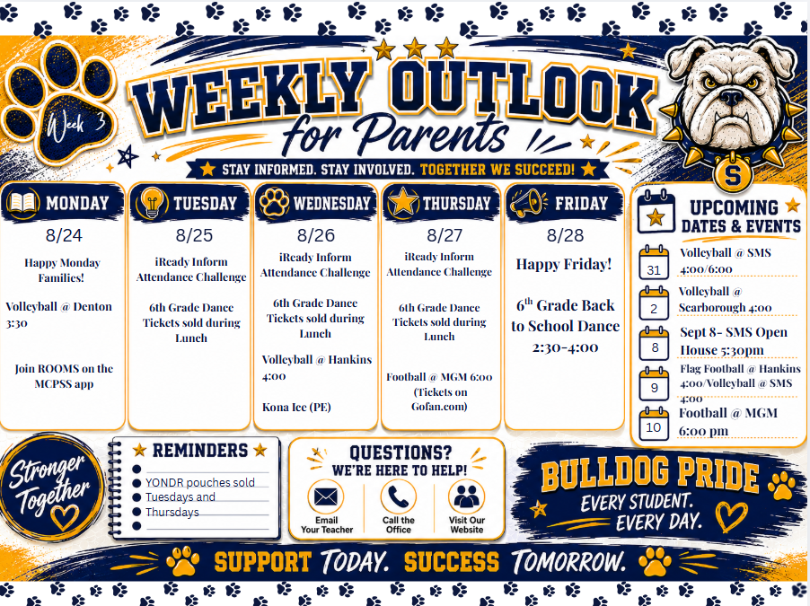 Weekly Outlook for Parents and Guardians