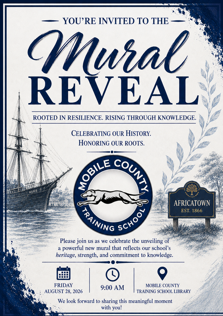 Informative Flyer about Mural Reveal Friday August 28th at 9am in School Library.