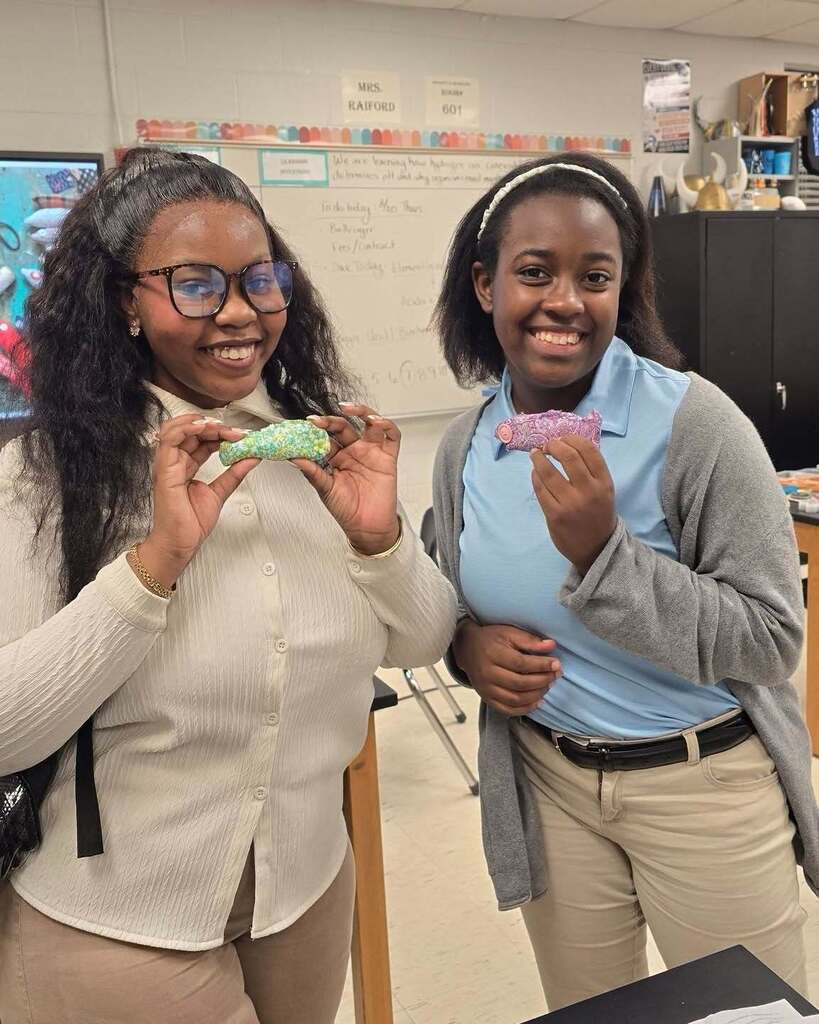 Students with their Lucky Fish.