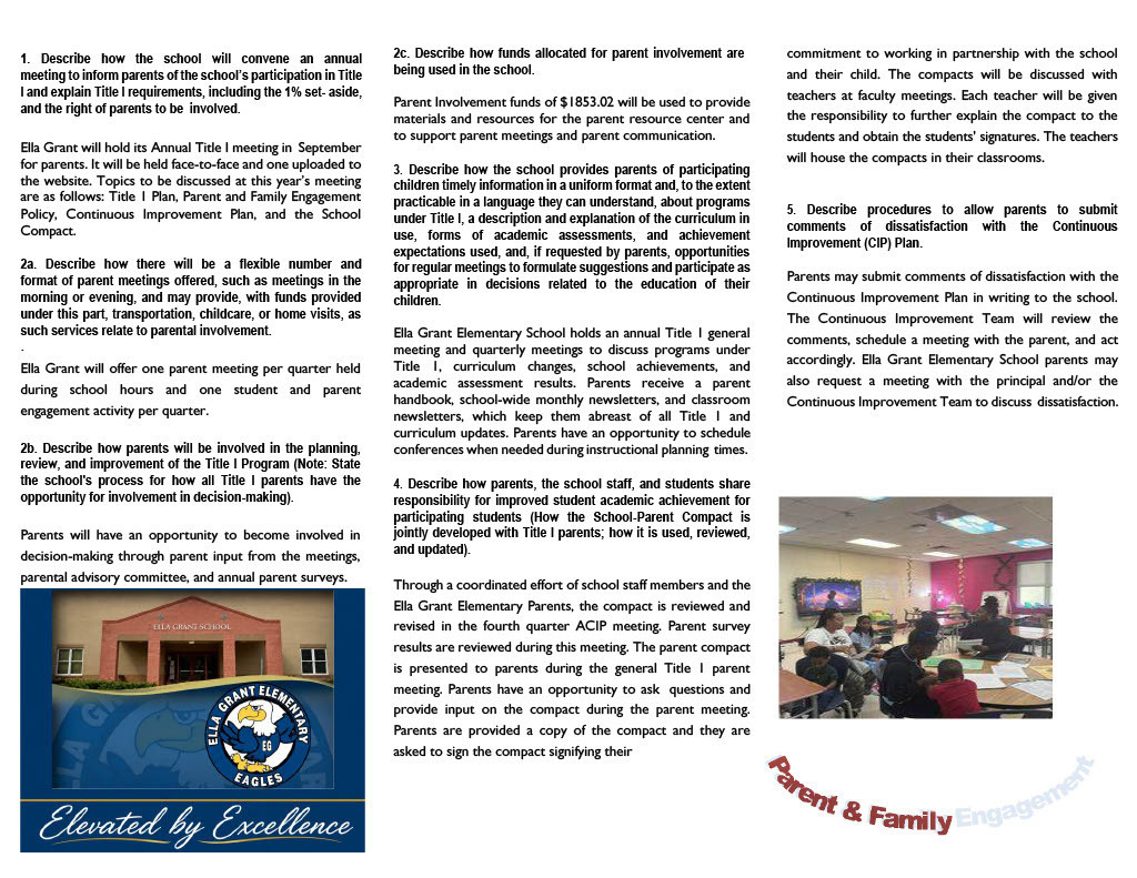 Ella Grant 2026 - 2027 Family Engagement Brochure
