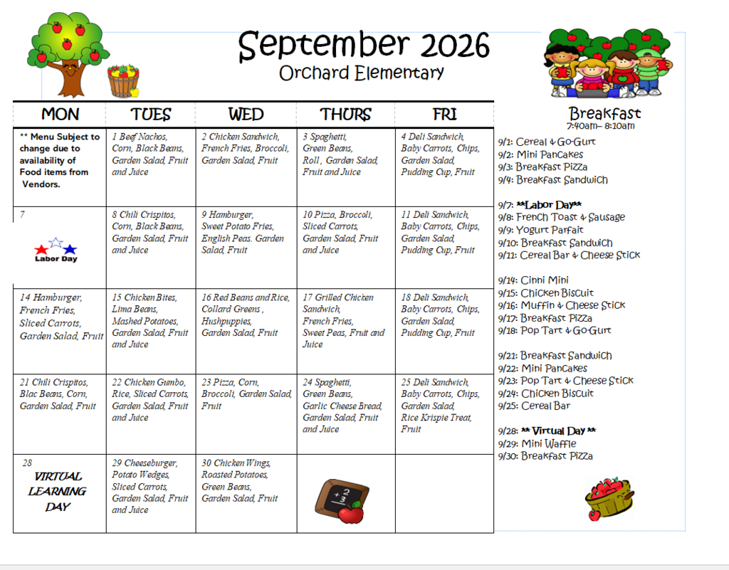 September Menu