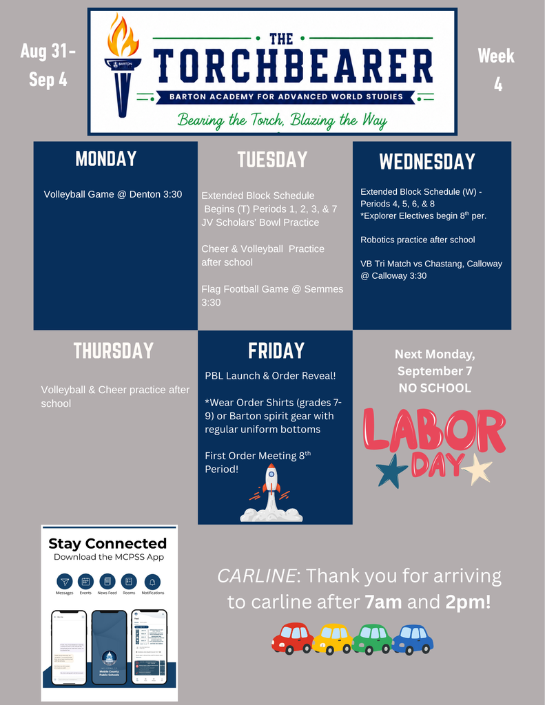 Barton Week 4 Events