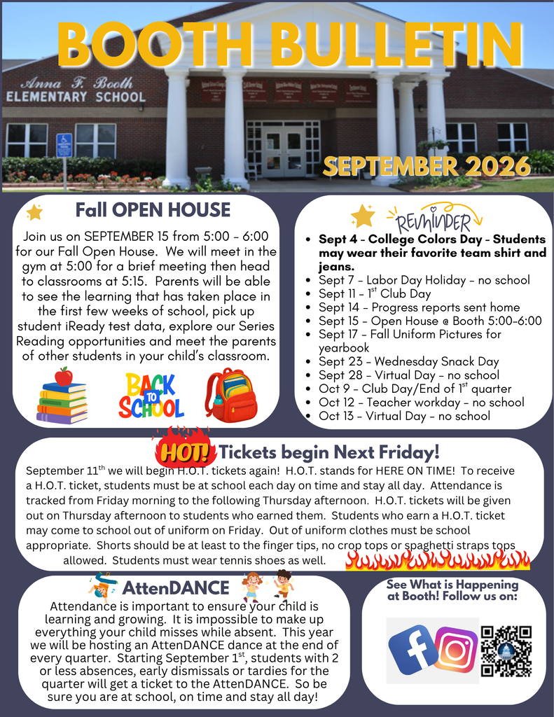 Booth Bulletin for September