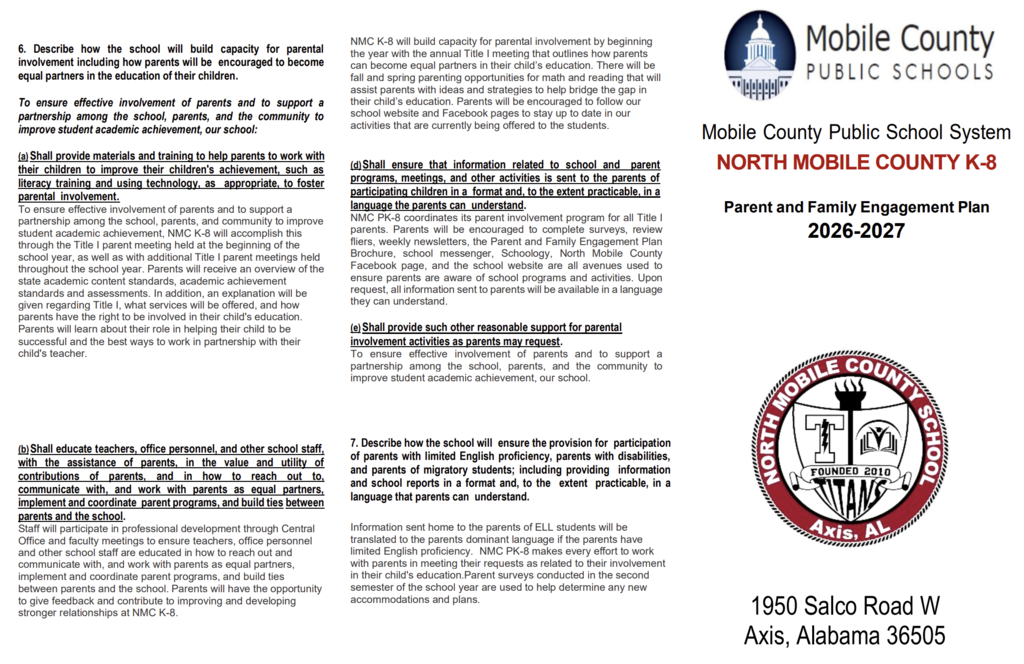Parent and Family Engagement Plan SY26-27