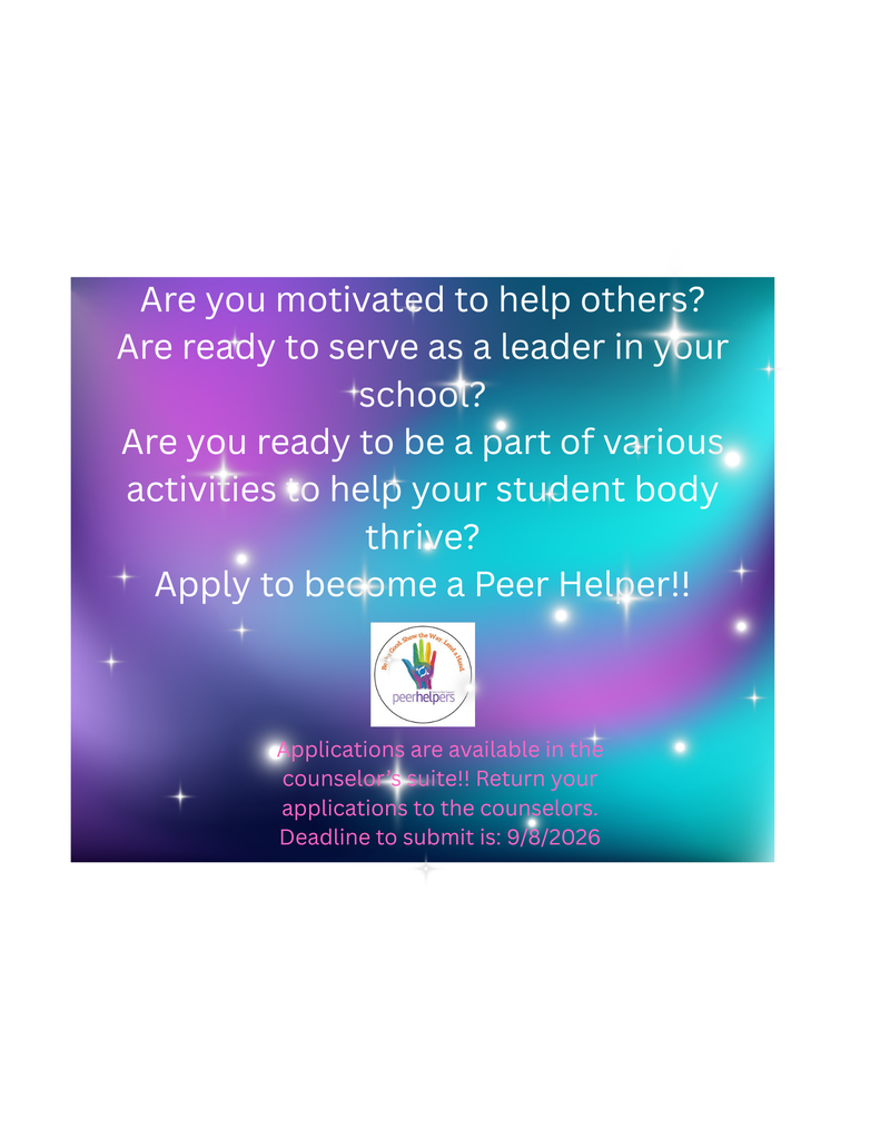 Peer Helpers Announcement Social Media