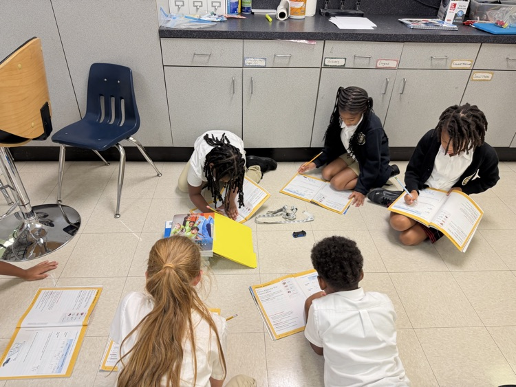 Students working 