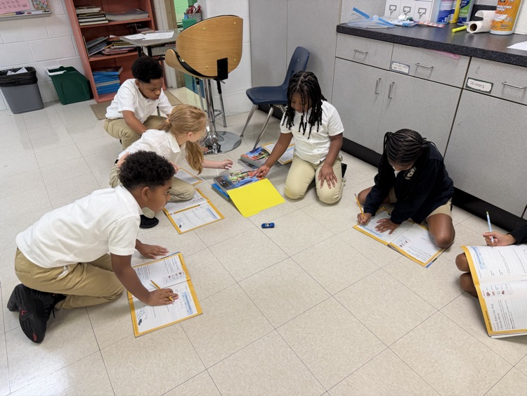 Students working 