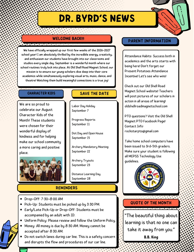 The September edition of Dr. Byrds News