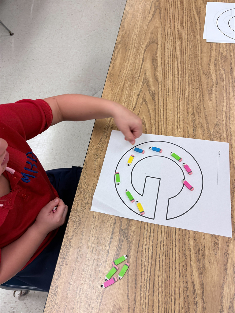Mrs. Garland's class had fun building letters with colorful manipulatives! We practiced letter formation while working on our fine motor skills.