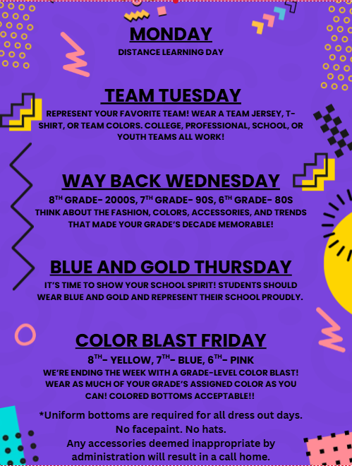 HOCO 2026 Dress Out Days