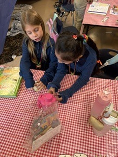 Two kids working together