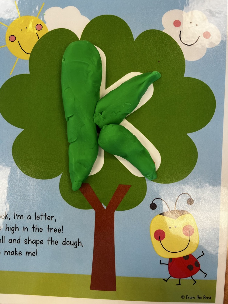 letter k in playdoh