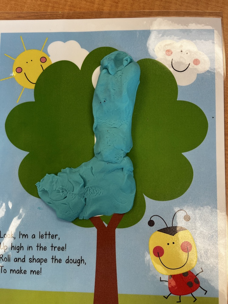 letter L in playdoh