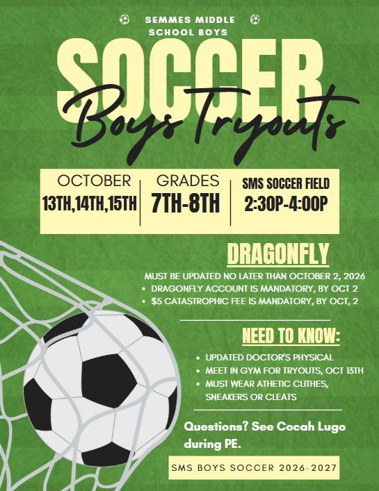 Boys Soccer Tryouts 2026