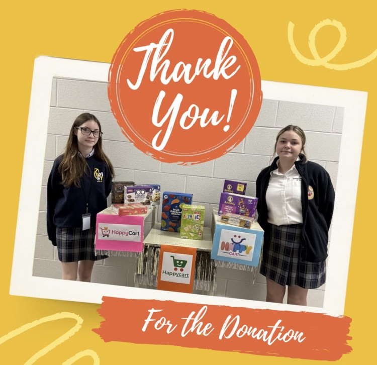 Girls with their donation