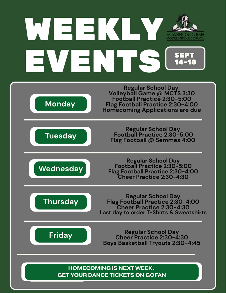 weekly events