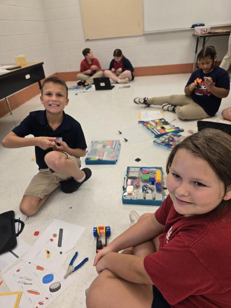 Mrs. Holland's class built equivalent mass Vex cars for part 1 of a Science investigation on collisions and inertia. Part 2 coming next week.