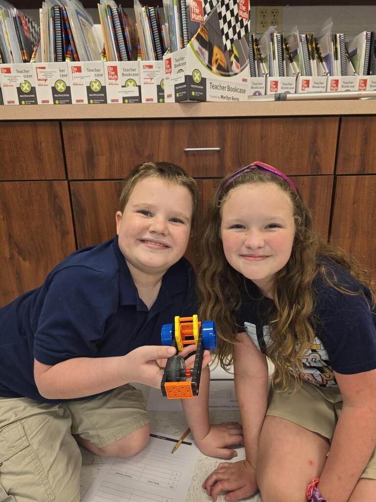 Mrs. Holland's class built equivalent mass Vex cars for part 1 of a Science investigation on collisions and inertia. Part 2 coming next week.