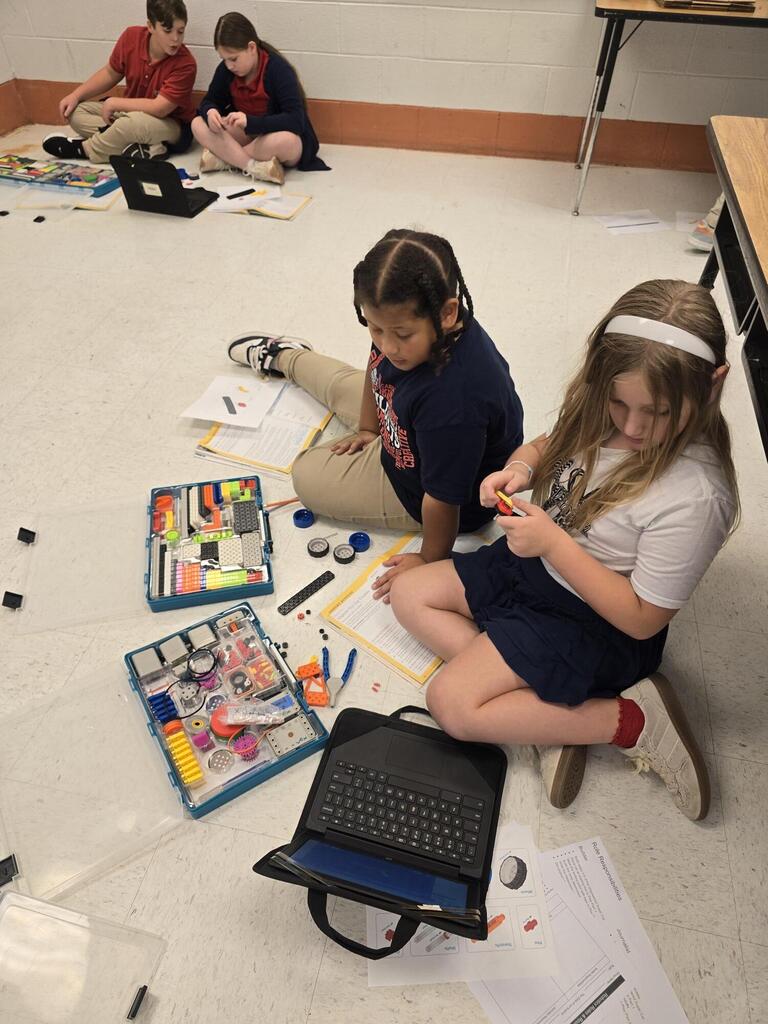 Mrs. Holland's class built equivalent mass Vex cars for part 1 of a Science investigation on collisions and inertia. Part 2 coming next week.