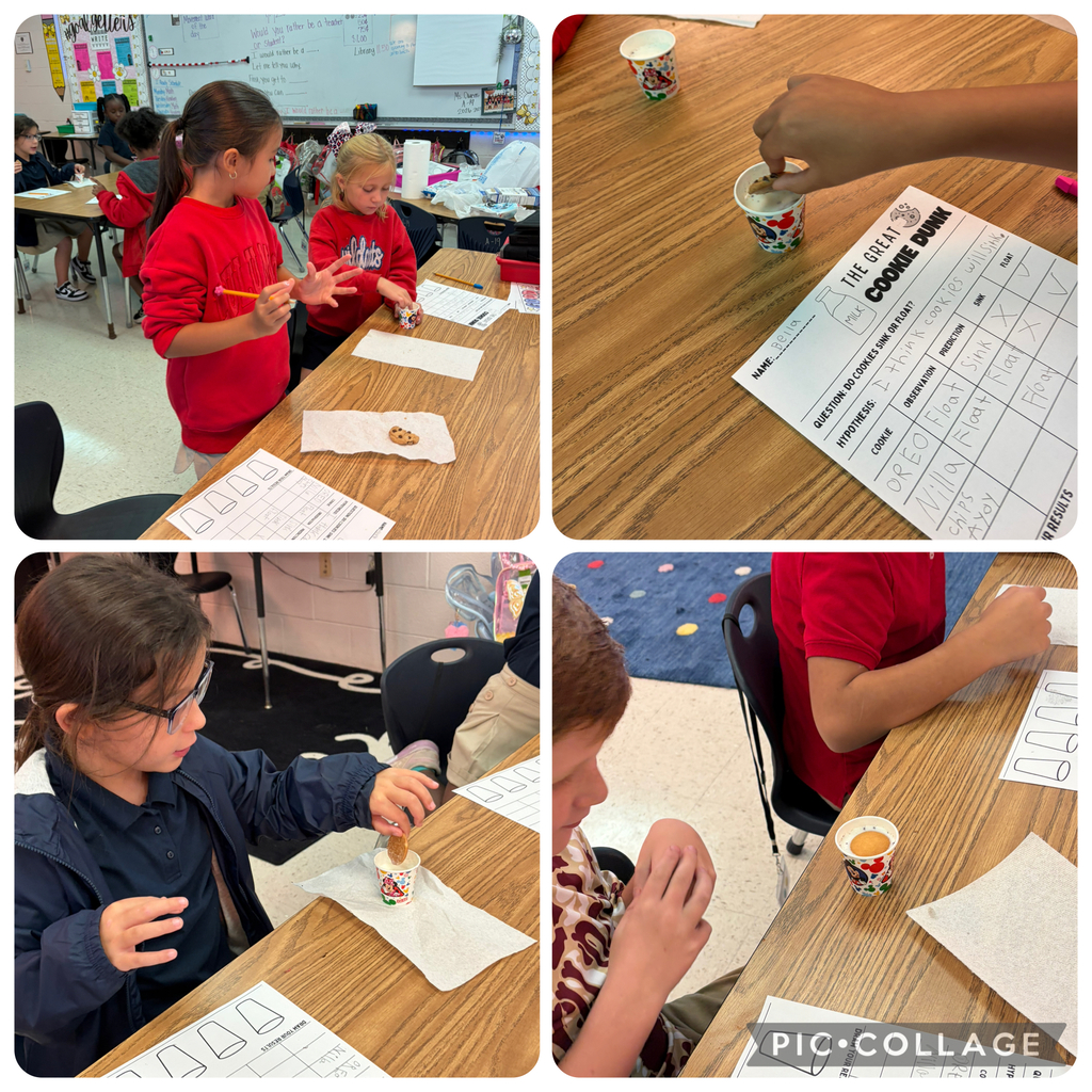 🍪🥛 The Great Cookie Dunk! 🥛🍪  Today our little scientists put their thinking skills to the test! We tested and analyzed 3 different types of cookies to answer one important question:  🤔 Will the cookie sink or float?  Students made predictions, tested each cookie, observed what happened, and discussed their results.  ✨ Spoiler alert: They ALL floated! 🍪