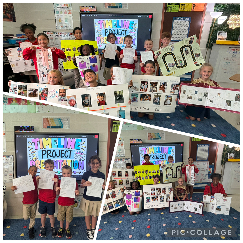 ⏳✨ Timeline Project Presentations! ✨⏳  Ms. Owens’ class has been learning how timelines help us organize important events in the order they happened. Today, our students became the teachers as they presented their very own timeline projects to their classmates! 🎤📚