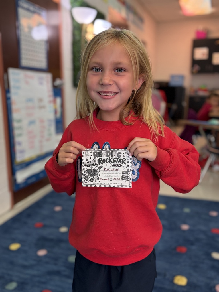 📚⭐️ Ms. Owens’ FIRST Reading Rockstar! ⭐️📚 We are SO excited to celebrate our very first Reading Rockstar Award recipient! 🎸🌟 This Wildcat has been working hard, building confidence, and showing us what it means to keep growing as a reader! ❤️📖 We are cheering BIG for all of our readers as they learn, grow, and discover just how much they are capable of! 🥹✨ Keep reading. Keep growing. Keep ROCKIN’! 🎸📚⭐️