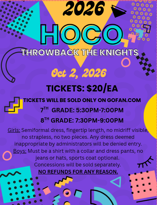 Homecoming Dance Information 2026