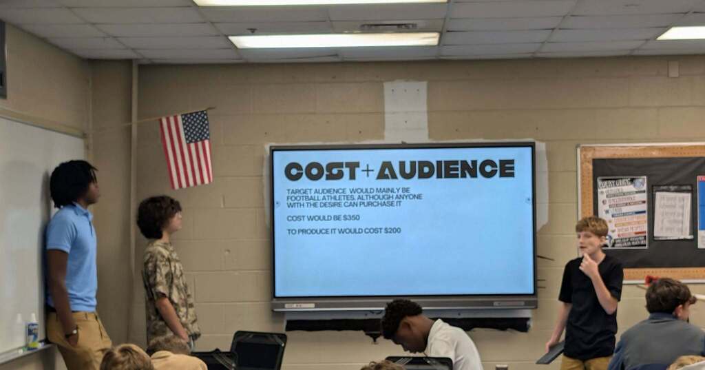 Students have also had the opportunity to think like manufacturers by selecting a current product and creating presentations explaining how they could reconfigure the manufacturing process or improve the product.