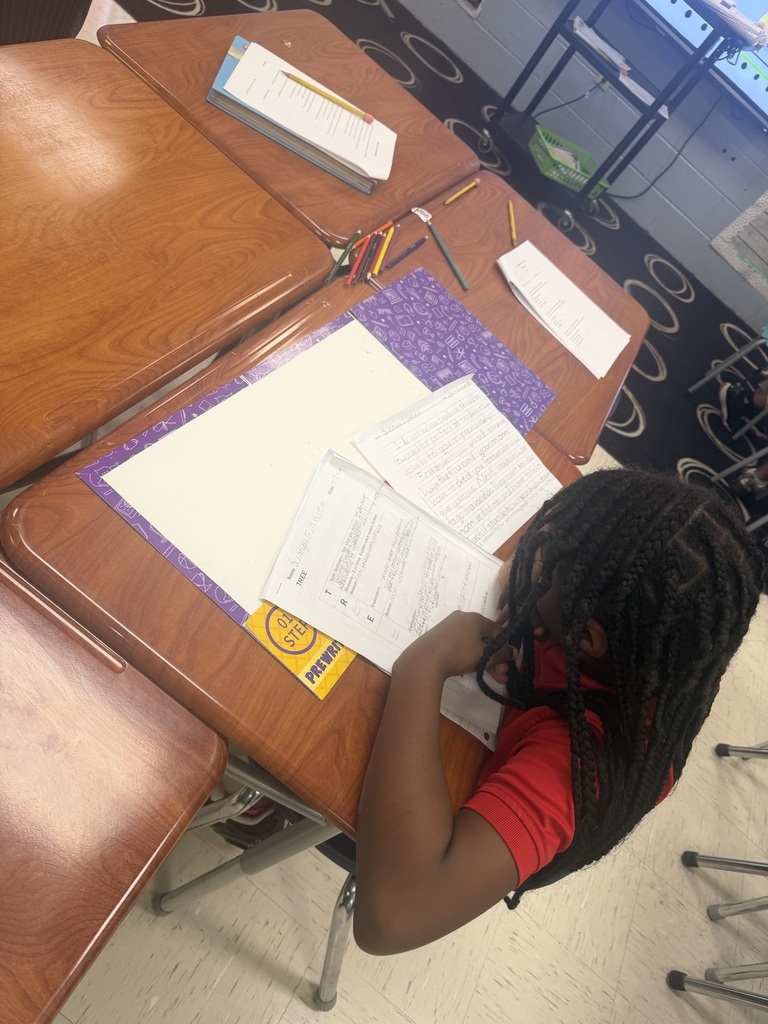 Ms. Hatcher's young writers are putting their ideas on paper! After using their graphic organizers to plan their opinion writing, students are now in the drafting stage of the writing process.