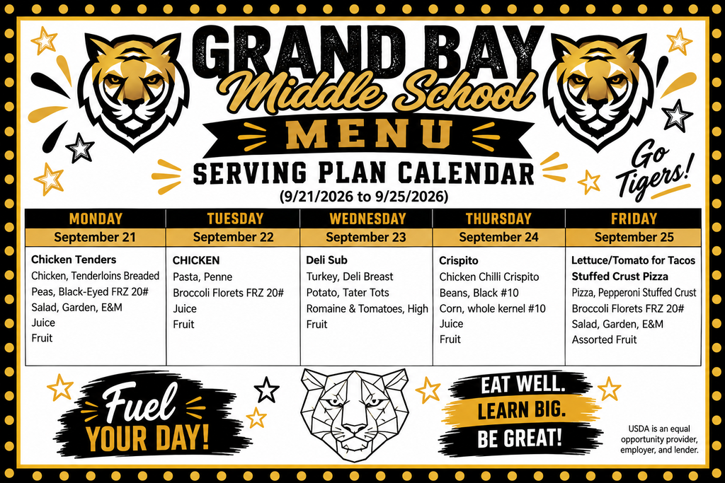 Lunch 9/21-9/25