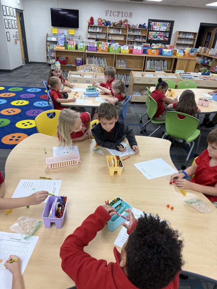 first grade creating picturegraphs in the library