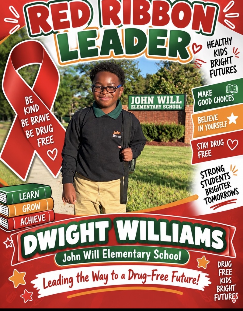 Poster with a boy in front of a grassy field. Text reads "Red Ribbon Leader" with "Dwight Williams" at the bottom.