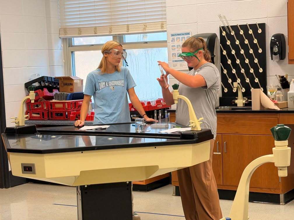 Students in Mrs. Peoples-Williams’ Chemistry class recently participated in an AMSTI lab focused on solubility.