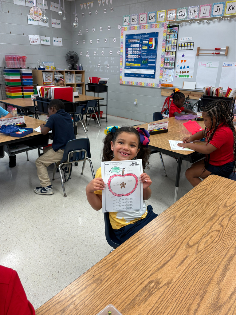 🍎 Apple Learning Fun! 🍏 Our kindergartners had so much fun learning about the parts of an apple! We explored the skin, flesh, core, seeds, and stem while getting some hands-on learning in. 🍎❤️ Nothing beats learning when we can see, touch, and explore it ourselves! 📚✨