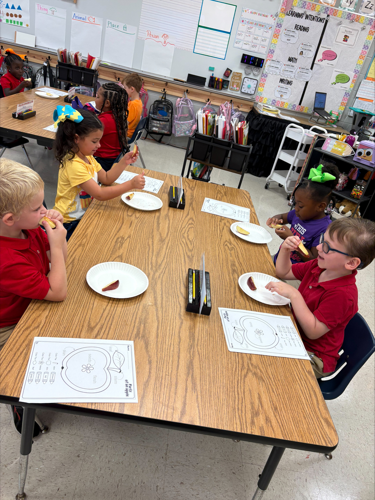 🍎 Apple Learning Fun! 🍏 Our kindergartners had so much fun learning about the parts of an apple! We explored the skin, flesh, core, seeds, and stem while getting some hands-on learning in. 🍎❤️ Nothing beats learning when we can see, touch, and explore it ourselves! 📚✨