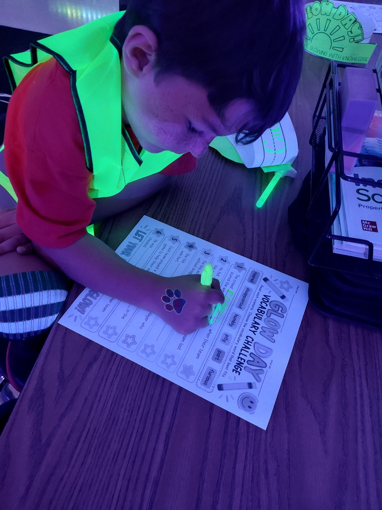 ✨💡 GLOW DAY 2026! 💡✨ Mrs. Manske's 2nd graders were GLOWING with knowledge during their Glow Day Review! 🌟 They turned learning into a neon-filled day of fun while reviewing some of the skills they've been working hard to master! 🩷 Comparing & contrasting story characters 💚 Place value 💛 Vocabulary 💙 Shapes 🧡 Fact fluency From glowing activities to bright smiles, these kiddos proved that learning can be BRIGHT, exciting, and FUN! 🌈✨ They worked hard, played hard, and let their knowledge SHINE! 💡😎 ✨ GLOW DAY 2026 was a blast!