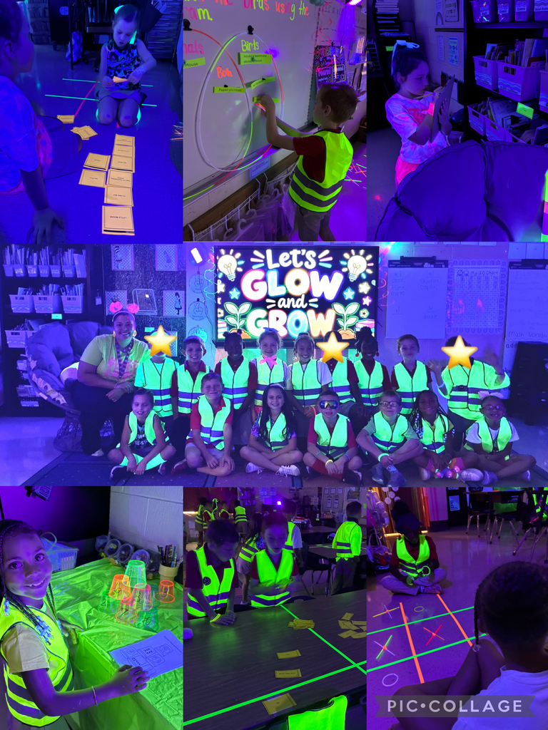 Mrs. Qualls’ class had a day full of GLOWING and GROWING for Neon Day! Our classroom transformed into a glow-in-the-dark learning zone filled with engaging reading and math activities. Keep shinning 2nd graders! ✨⭐️💡