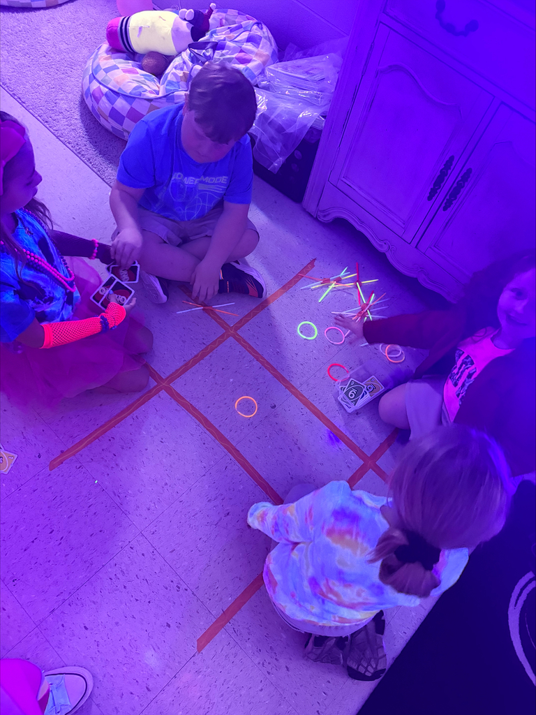 Ms. Weavers 2nd Grade class kicked off homecoming week for neon day and had a glow party! From activities to Cause and Effect, Compare and Contrasts, Words sorts, Write the room, Fact fluency with Tic Tac Toe, Bowling with subtraction 10 facts, and building three digit numbers, these students really made our classroom shine and grow❤️