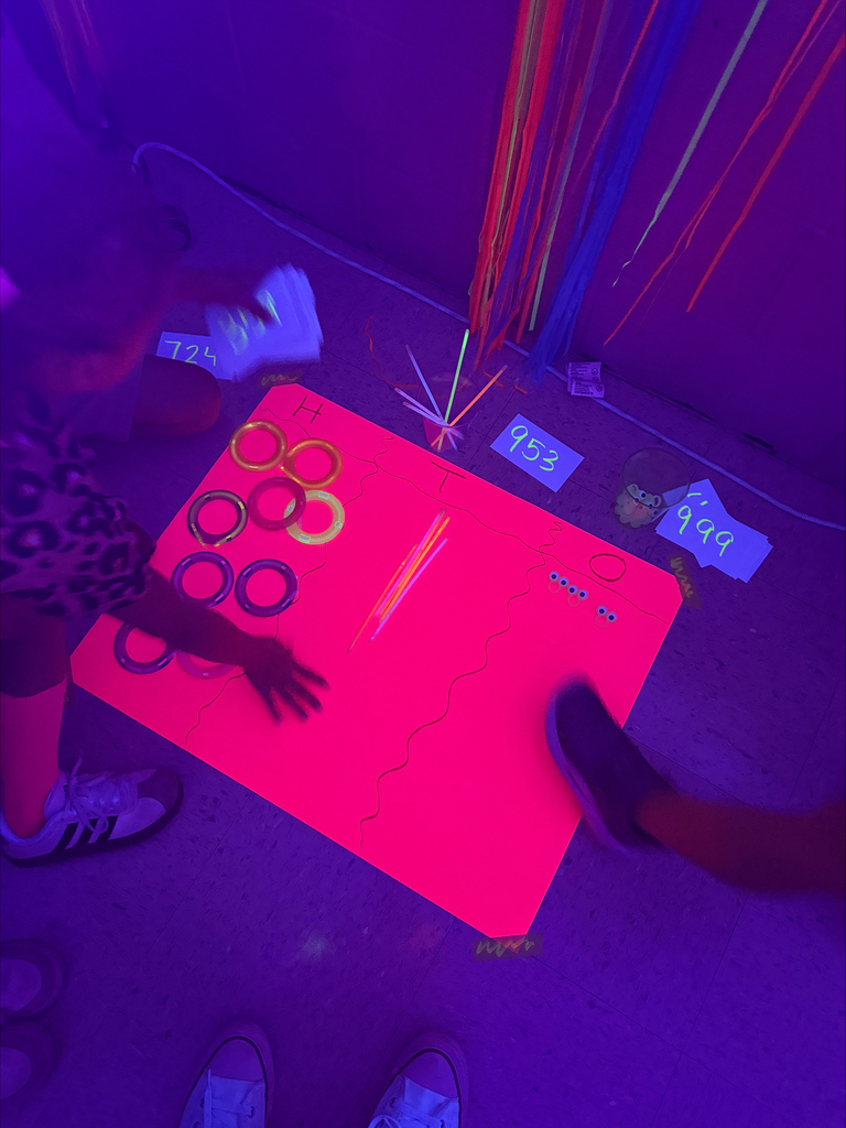 Ms. Weavers 2nd Grade class kicked off homecoming week for neon day and had a glow party! From activities to Cause and Effect, Compare and Contrasts, Words sorts, Write the room, Fact fluency with Tic Tac Toe, Bowling with subtraction 10 facts, and building three digit numbers, these students really made our classroom shine and grow❤️