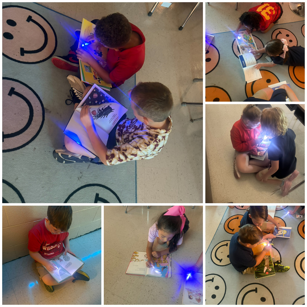 🔦📚 Fun Friday = Flashlight Reading in Mrs. Fortner’s Class! 📚🔦 We turned down the lights, grabbed our flashlights, and made reading a little more exciting today! ❤️ Our second graders loved finding a cozy spot, shining their lights on a good book, and enjoying some special reading time. It’s amazing how something as simple as a flashlight can make reading feel like an adventure! We’re building strong readers, growing our love for books, and having FUN while we learn! 📖✨ Another great Fun Friday in Mrs. Fortner’s class! 🐾❤️💙