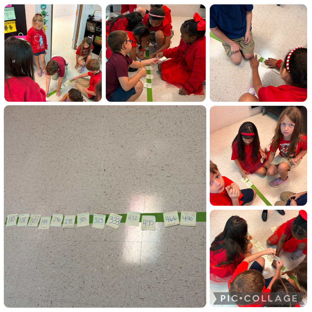 Developing number sense doesn’t always happen in a seat! 🧠✨  Today, Ms. Owens’ class put their place value knowledge to work by ordering numbers from least to greatest on an open number line! 🔢  Somewhere between the debating, talking, and a little bit of arguing 😂, they figured it out! Even better, they were using math vocabulary, explaining their thinking, and working together to solve the problem. 💭👏  This is what math learning looks like—thinking, talking, collaborating, and making sense of numbers! 💗➕